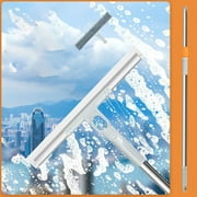 Vadktai Window Cleaner with Long Handle, Glass Cleaning Tools with Silicon Squeegee \u0026 Microfiber Scrubber, Window Cleaning Kit for Shower Glass Mirror Door Car